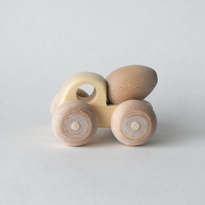 Handmade toy concrete truck made with a mix of hardwoods and local Maine pine | Salt Air Supply