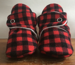 Buffalo Check Cozy Flannel Baby Booties