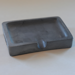 This charcoal colored cement bar soap holder looks great in any bathroom